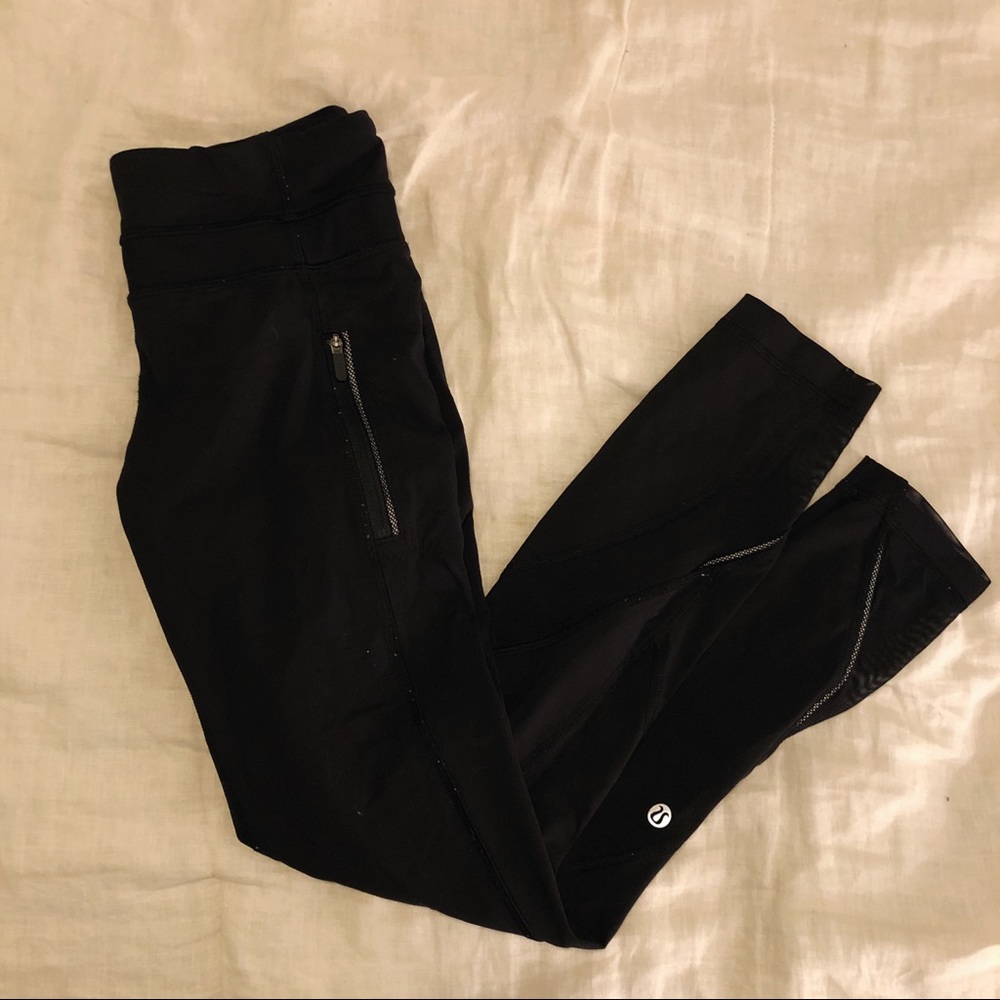 Lululemon tights with zipper details